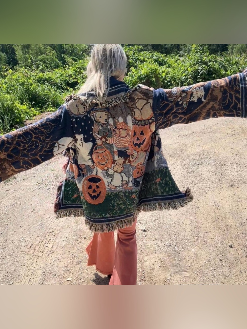 Heartland Hippie Shop Spooky Cutie Halloween Blanket Coat